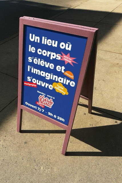 panneau ouverture boutique diabolo fraise -Luna Lécureau, directrice artistique junior Montpellier